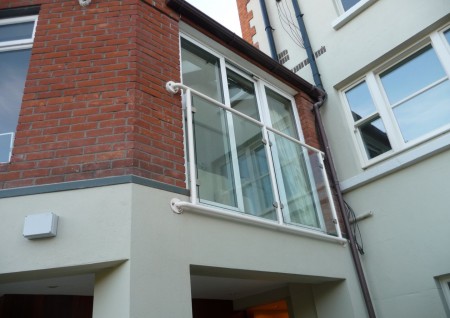 Powder-coated Balustrade with Glass Infill