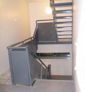 ‘IDA’ Escape Stairs with Perforated Plate Balustrade