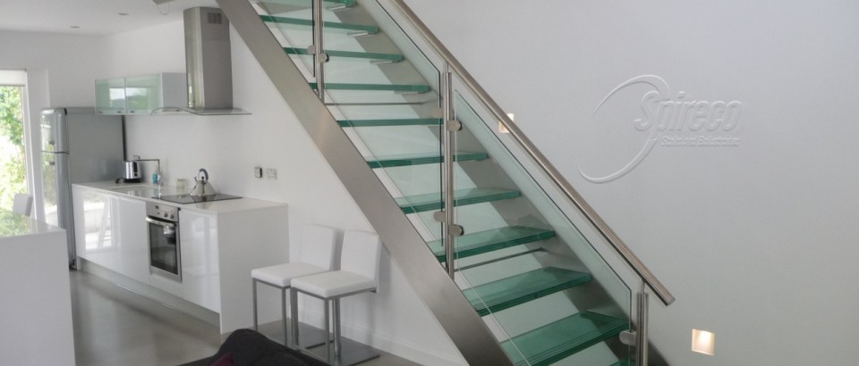 Glass Treads, Stainless Steel Stairs