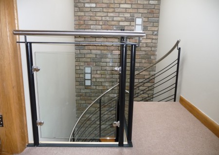 ‘Claremont’ Black Steel & Glass Balustrade