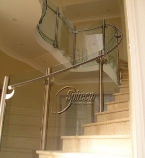 ‘Orwell Park’ Curved Glass Balustrade