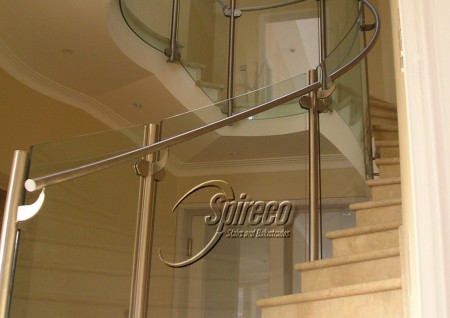 ‘Orwell Park’ Curved Glass Balustrade
